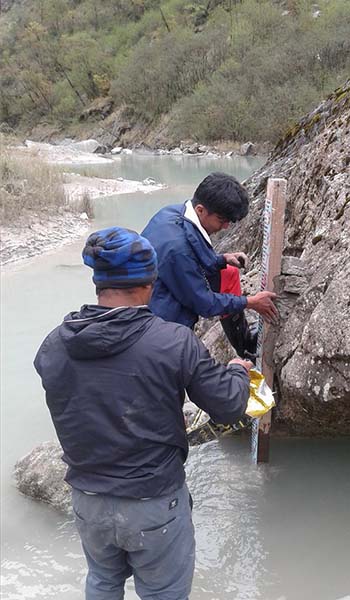 You are currently viewing Discharge Measurement at Headworks of Kahpuche Madi Nadi Hydropower Project