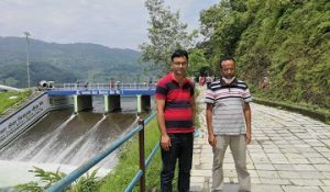 Begnass lake with client